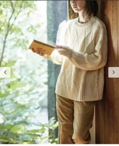 サニークラウズ 斜め格子のセーター〈レディース〉