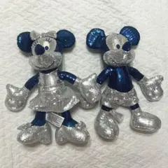 【3時間セール】60周年ディズニー　スパンコールぬいぐるみ　ミッキーミニー