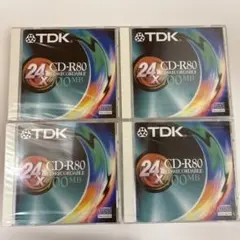 【日本製】TDK CD-R80 700MB 24倍速対応 4枚セット