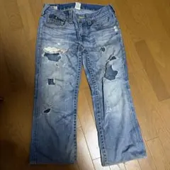 TRUE RELIGION デニムパンツ スカル刺繍