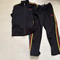 adidas トラックジャケット上下セット　ラスタカラー　Mサイズ