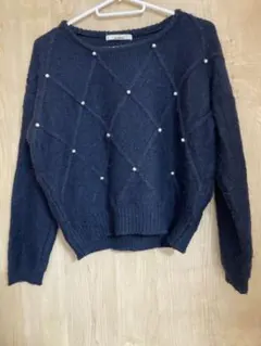 OLIVE des OLIVE ネイビー ニットセーター