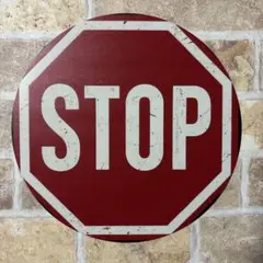 STOP ブリキ看板 アメリカン雑貨 USA サインプレート