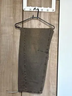GU バレルレッグジーンズ ブラウン XLサイズ