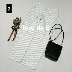 g43ꕤRue de B ロートレアモン ストライプ柄スラックスパンツ【2】白