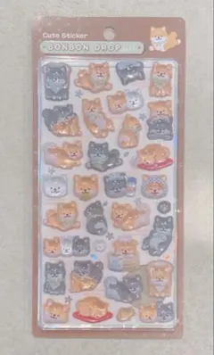 【正規品】ボンボンドロップシール 犬 柴犬　和柄