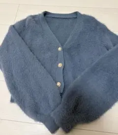 GRL フワフワブルーカーディガン