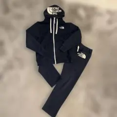 THE NORTH FACE ネイビーセットアップ　裏起毛上S下M