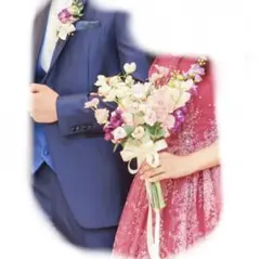 【値下げ】ウェディングブーケ　カラー　アーティフィシャルフラワー　造花