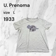 U.Prenoma 半袖Tシャツ グレー Lサイズ　シンプル　古着のサムネイル
