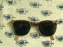 ブラウンフレーム ブラックレンズ メガネ