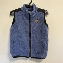 ボア ノースリーブベスト 青　110