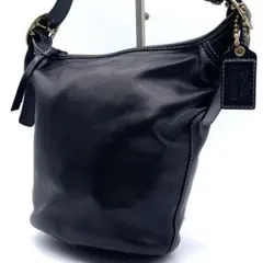 Old Coach Leather Bucket Shoulder Bag 美品