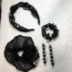 【新品未使用】髪留め　ヘアゴム　ヘアアクセサリー5点セットまとめ売り