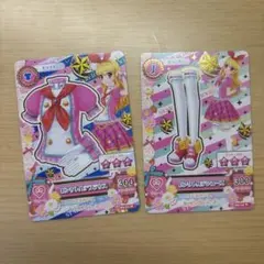 アイカツカード ピンクトルテブラウス・シューズ