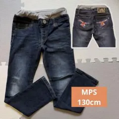 MPS キッズ デニム パンツ 130 ウエストゴム ストレッチ ジーンズ