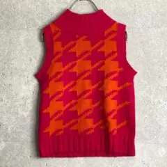 ユナイテッドカラーズオブベネトン(M)ニットベスト＊ハイネック＊イタリア製＊毛混