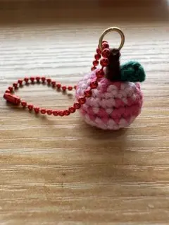 あみぐるみ りんご形 ピンク