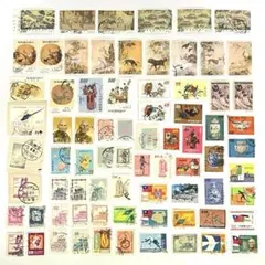 【海外記念切手】中華民國 使用済み切手 74枚セット まとめ売り