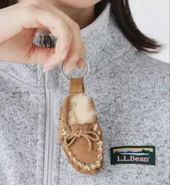 【美品】L.L.Bean モカシン キーホルダー ブラウン