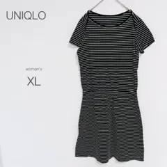 【ユニクロ】ワンピース【XL】ボーダー 大きめサイズ チュニック カジュアル