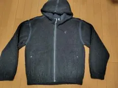 ★最終値下げ★【新品・未使用】adidas フリースジャケット 黒 フード付き