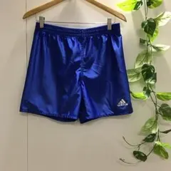 【adidas】キッズ スポーツショートパンツ 無地 ブルー 160サイズ