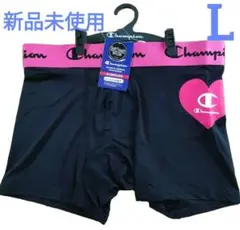 Champion ボクサーパンツ ネイビー ピンク ハート　Lのサムネイル