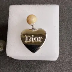 片耳のみ・難あり】Dior ディオール ピアス ハート ロゴ シルバー 