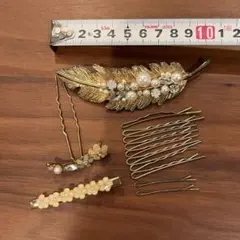 葉っぱデザインのヘアアクセサリーセット