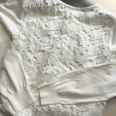 季節にぴったり！　カーディガン　レース　白　美品　アンナルナ　長袖