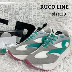 未使用【RUCO LINE】GIADA 厚底スニーカー 39 箱袋紐付 グレーのサムネイル
