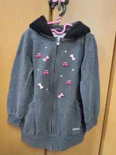 mezzo piano フード付きパーカー グレー