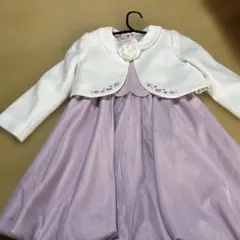 サイズ120 ボレロ付き パープル ドレス フォーマルのサムネイル