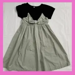 リボン付き半袖ワンピース 130