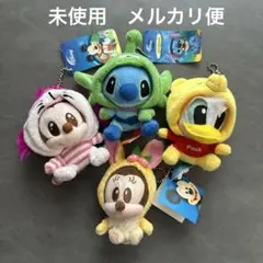 ディズニー　かぶりもの　マスコット　キーチェーン　ぬいぐるみ　ボールチェーン