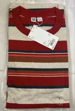 ラスト1枚❗️ 廃番❗️ ユニクロ　U ボーダーＴシャツ　Ｌサイズ　レッド　未使用
