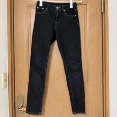 スキニーデニム パンツ ブラック