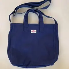 DANTON ネイビー トートバッグ ショルダーストラップ付き