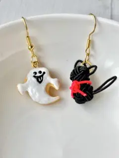 【ハロウィン】アイシングクッキー 水引猫ちゃん ピアス