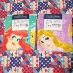 ディズニー　アリエル　ラプンツェル　ハンドタオル　タオル　2枚組×2点4枚セット