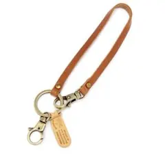 イルビゾンテ　レザー ベージュ キーホルダー ゴールド金具　ストラップ