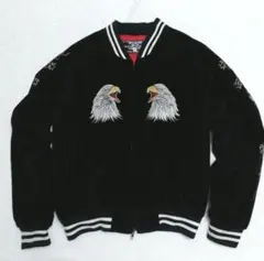 未使用近い BLACK BY VANQUISH 日本 限定 スカジャン 別珍 Black by VANQUISH ブラック バイ ヴァンキッシュ360°カッコイイ