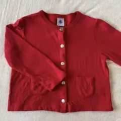 PETIT BATEAU 赤 カーディガン 3ans/95cm