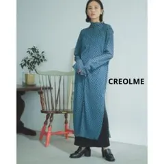 CREOLME クレオルム　チェッカーフラッグシアーワンピース　総柄　レイヤードのサムネイル