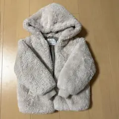 ZARA フード付きボアジャケット 104