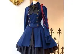 新品　軍服 ワンピース ロリータ コスプレ レディース ハロウィン 衣装 L
