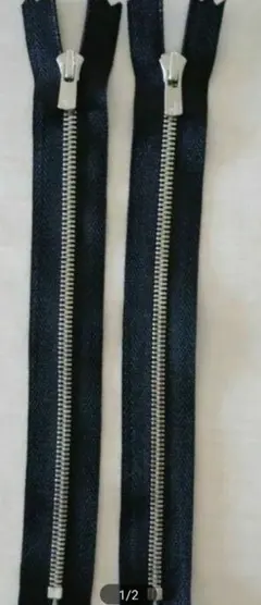 YKK高級ファスナーエクセラ艶シルバー20センチ100本セット3号