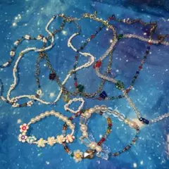 多色ビーズアクセサリーセット