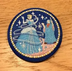 ディズニー シンデレラ 刺繍缶バッジ